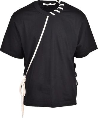Craig Green Black Boxy Strap Detail Cotton T-Shirt