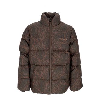 Carhartt Work in Progress Carhartt Wip, Winter Jackets, male, Black, Size: L Paisley Print Down Jacket Men