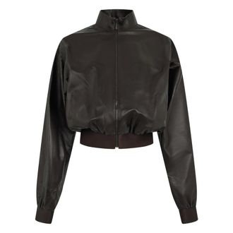 Gucci Nappa Bomber - female - Gucci - Leather Jackets - Brown - S - Jackets