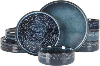 Gibson Home Matisse Moderna Stoneware Reactive Glaze Dinnerware Set - Cobalt in Blue at Nordstrom
