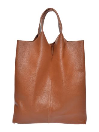 Anna Luchini Brown Rundleer Tas