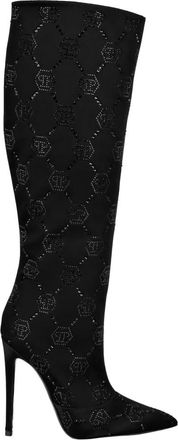 Philipp Plein Dames, Schoenen, Zwart, Maat: 38 EU Satijn