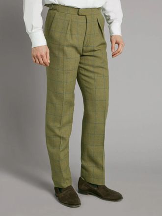 Oliver Brown Pleated Trousers - Ettrick Tweed