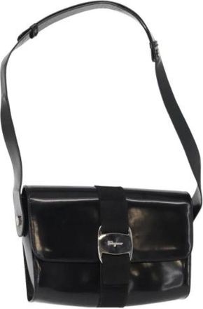 Ferragamo Pre-owned Shoulder Bags, female, Black, Size: ONE SIZE Pre-owned Nylon Shoulder Bag