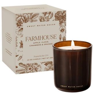 Sweet Water Decor Premium Boxed Fall Candle in Farmhouse - Amber Jar at Nordstrom