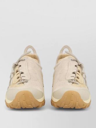 Our Legacy suede low sneakers round toe pull tab