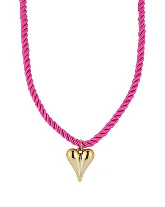 Sphera Milano Plated Heart Pendant Collar Necklace