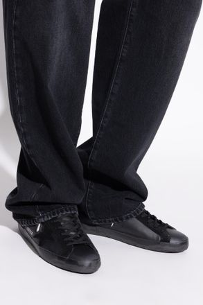 Golden Goose Super-Star Classic With List Sports Shoes, Mens, Black