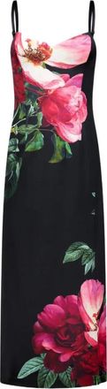 Alice & Olivia Nina Sweetheart Spaghetti Strap Midi Jurk - Dames - Maxi kleedjes - Zwart - XS - Polyester - Kleedjes