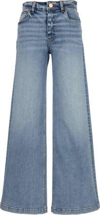 Kut from the Kloth Womens High Rise Wide Leg Clean Hem Jeans In Enforce Wash