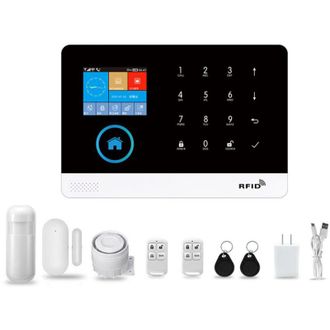 OEM Sistema De Alarma Inal&aacute;mbrico Para El Hogar Con Wifi + Gsm, Alarma Inteligente Antirrobo Con Pantalla Lcd -crezuo