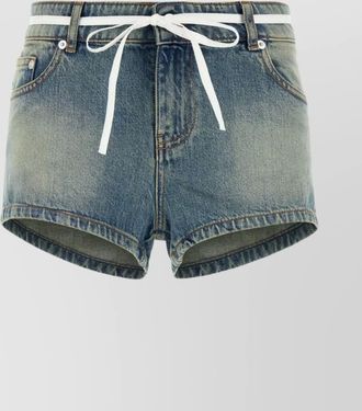 Gimaguas denim bow tie shorts with pockets and buttons