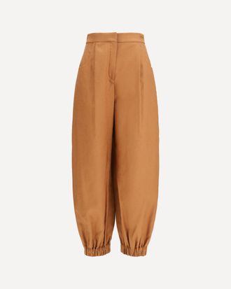 Fendi Pantaloni a palloncino in cotone e lino Woman 38