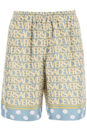 Versace Allover Silk Shorts