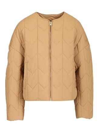 Maison Kitsuné Quilted Jacket Knitwear Marrone-Donna