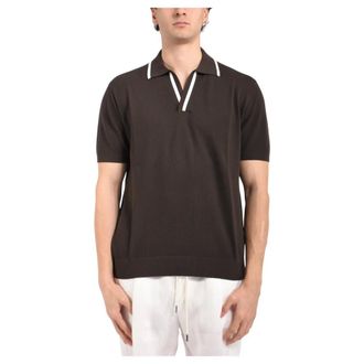 Paolo Pecora Polo Shirts, male, Brown, Size: 2XL Polo Shirts