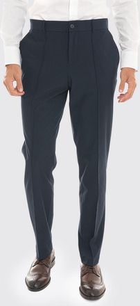 HUGO BOSS Pantaloni sartoriali in lana con vita media e tasche a filetto per un look elegante