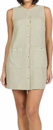 Dear John Denim Riri Sleeveless Mini Dress In Abbey Stone