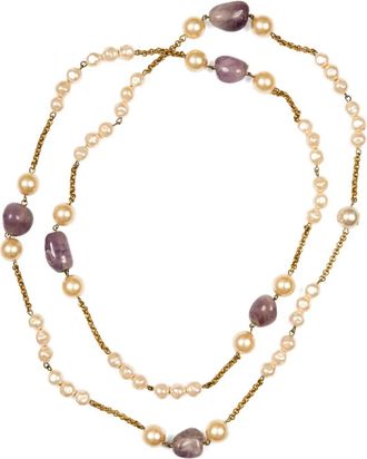 Chanel Collana Sautoir con perle sintetiche 2001 - Oro