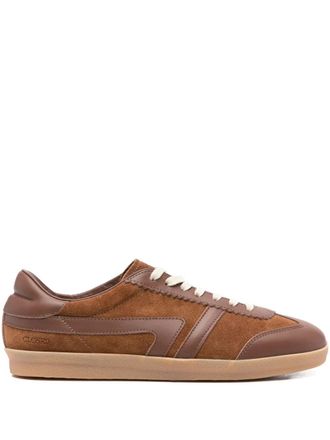 Closed suede panelled sneakers - Brown
