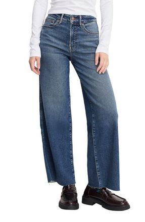 Good American Good Skate Ankle Wide Leg Jeans in Indigo1139 at Nordstrom, Size 12