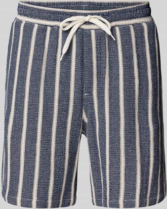 Jack & Jones Jack & Jones Regular Fit Shorts mit Strukturmuster Modell JAIDEN COBA in Marine, Gr&ouml;&szlig;e S