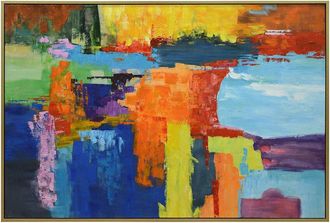 Harp & Finial Barker Framed Canvas Art With 1.5In Frame