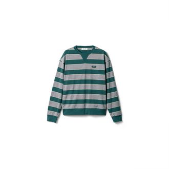 Miu Miu Striped Jersey Sweat Shirt, Woman, Bottle Green/gray, Size XS