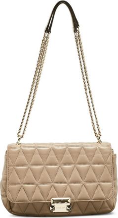 Michael Kors large quilted chain-strap shoulder bag - women - Calf Leather/Nylon - One Size - Neutrals