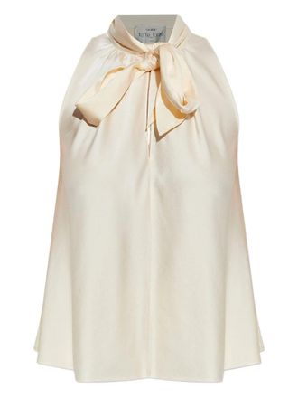 Forte_Forte Forte_Forte Heavy Stretch Silk Satin Bow-Tie Top Clothing