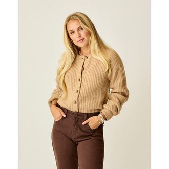 Carve Designs Daphne Wool Cardigan in Camel at Nordstrom, Size Xx-Small