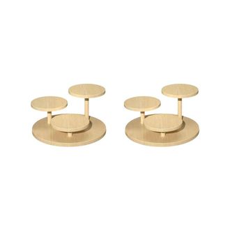 OEM Expositores De Madera De 3 Niveles Para Joyas, Cosm&eacute;ticos, Mu&ntilde;ecas Y Cupcakes