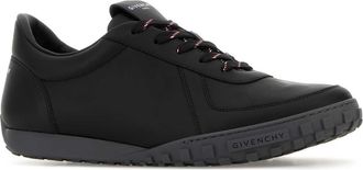 Givenchy Mens Black Leather Glide Sneakers