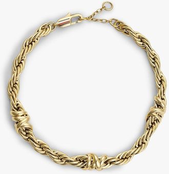 Tommy Hilfiger Womens Nautical Rope Chain Bracelet - Yellow