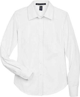 Devon & Jones Womens Crown Collection Oxford Woven Dress Shirt