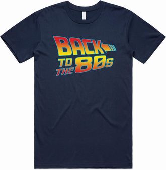 Sanfran Clothing Back to The 80s Top Funny 40th Birthday Marty Womens Mens T-Shirt Extra Large/Navy Blue