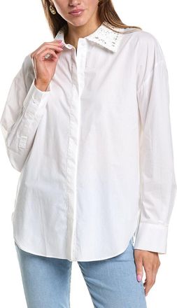 English Factory Crochet Collar Detailed Shirt