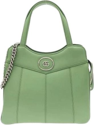 Gucci Pre-owned Vintage Handbag - Dames - Vintage Handtas - Groen - ONE Size - Leer - Vintage