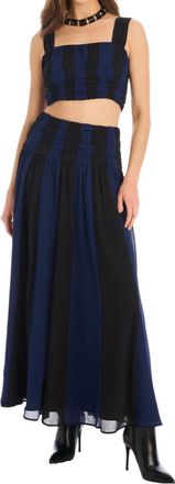 Allison New York Bethie Maxi Skirt In Navy/black