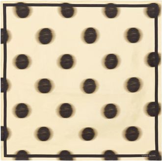 Stine Goya Bloemenprint Vierkante Sjaal - Dames - Zijden sjaals - Beige - ONE Size - Accessoires