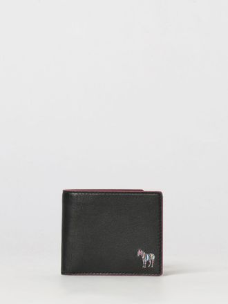 Paul Smith Portafoglio a libro in pelle liscia con stampa grafica interna
