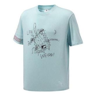 Puma x Michael Lau Graphic Short T-Shirt Blue Black 531318-50