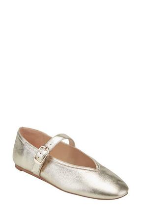 Marc Fisher Godea Mary Jane Flat in Metallic Gold at Nordstrom, Size 6.5
