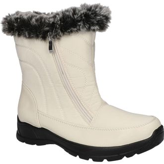 Easy Street Portland Faux Fur Lined Waterproof Boot in Winter White at Nordstrom, Size 8