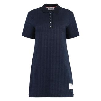 Thom Browne Dames, Jurken, Blauw, Maat: S Katoen