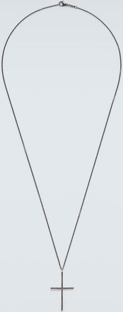 Ileana Makri Classic 18kt white gold and steel necklace with diamonds