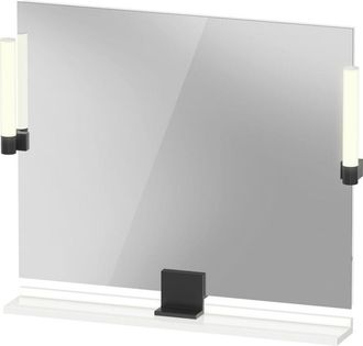 Duravit Duravit - Espejo Sivida, Negro Diamante Mate, 850x36x650mm, Luz