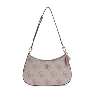 Guess Shoulder Bags, female, Gray, Size: ONE SIZE Noelle Logo Shoulder Bag