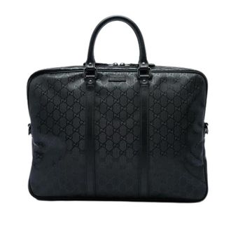 Gucci Pre-owned Business Bag - Heren - Vintage Handtas - Zwart - ONE Size - Leer - Vintage