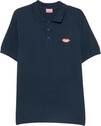 Kenzo Tops, Heren, Blauw, 2Xl, Katoen, Slim polo Loves